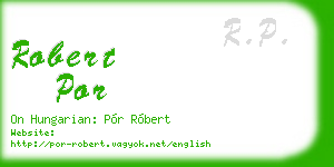 robert por business card