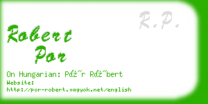 robert por business card